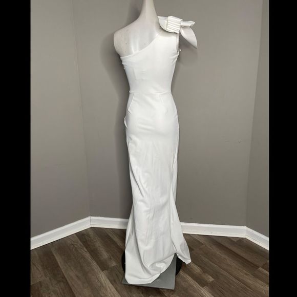 NWT Chiara Boni La Petite Robe Gosia One-Shoulder Gown US 14 $995 - Picture 8 of 9